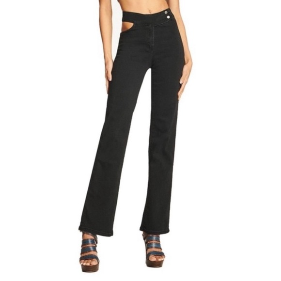 I Am Gia Black Heathered Kayla Pant Cut Out Side M L - Picture 1 of 4